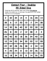 Math dice games are an effective way to teach the subject. Math Games Connect Four Doubles Dice Game Math 20 Sided Dice Math Dice Games