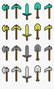 Große auswahl shovel mountainbike teile bei maciag offroad. Sword Axe Pickaxe Shovel In Diamond Stone Silver Minecraft Swords And Pickaxes Hd Png Download Transparent Png Image Pngitem