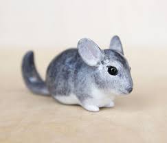Chinchilla Figurine Animal Figurines Polymer Clay Animals Clay Animals