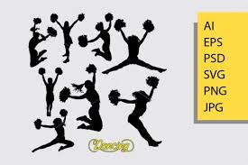 Download Cheerleader 2 Silhouette Graphic By Cove703 Creative Fabrica In 2020 PSD Mockup Templates