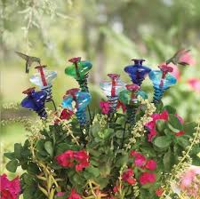 Maybe you would like to learn more about one of these? Mini Blossom Hummingbird Feeders On Stake 4 Colors The Birdhouse Chick