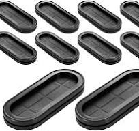 Poppstar 10er-Set Kabeltüllen oval Kabelschutz-Durchführungs-Tüllen aus  Gummi zum Kabel Durchführen, Farbe schwarz: Amazon.de: Baumarkt