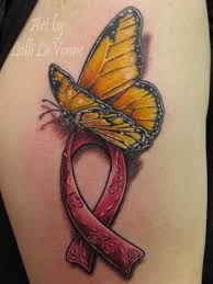 In fact, as our temporary kids' tattoos last from 3 to 5 days, your child will get to enjoy their looks before removing them. Cancer Ribbon With Butterfly By Lavonne On Deviantart