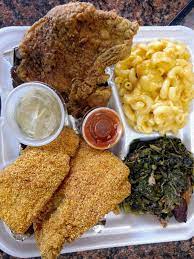 Barbecued ribs, cabbage, macaroni and cheese, banana pudding and. Cooking With Love At Sister S Soul Food