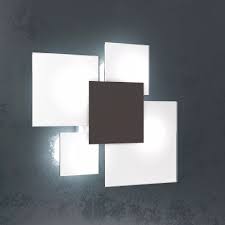 Osserva con calma queste plafoniere per camera da letto dallo stile brillante, originale, moderno, semplice e raffinato nello stesso tempo, che sono nel nostro negozio online, per poter scegliere la. Plafoniera Moderna 46cm Vetri Bianco Marrone Per Camera Da Letto 1148 45 Ma