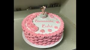 Decorando Pastel De Baby Shower Para Nina En Forma De Canasta Youtube