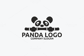 Black And White Kung Fu Panda Logo Panda Logo Logotype Inspiration Logos Panda
