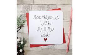 Christmas Cards That Will Make Your Fiance Or Fiancee Smile Personalised Christmas Cards Christmas Cards Personalized Card