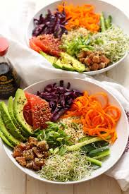 Easy Tuna Steak Poke Bowls The Girl On Bloor Seafood Recipes Poke Bowl Recipe Bowls Recipe