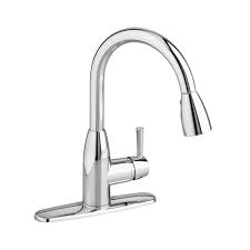 A faucet with a great sprayer will help you when washing and rinsing your ceramic cookware, as well as the stainless steel cookware. American Standard Fairbury Single Handle Pull Down Sprayer Kitchen Faucet In Polished Chrome 4005f The Home Depot