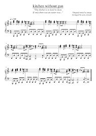 01:25.32 (i love you kitchen gun!) Kitchen Without Gun Sheet Music For Piano Solo Download And Print In Pdf Or Midi Free Sheet Music For Kitchen Without Gun By Instep Musescore Com