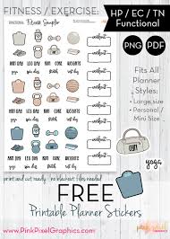 29 Free Bullet Journal Printables To Snag For 2020 Fitness Planner Stickers Planner Sticker Paper Free Printable Planner Stickers