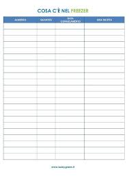 Cosa C E Nel Freezer Stampabili Schede Per Ricette Programmi Di Pulizia Trucchi Per Il Campeggio