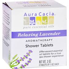 Aura Cacia Aromatherapy Shower Tablets Relaxing Lavender 3 Tablets