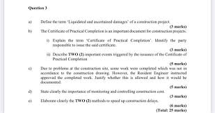 Students who have completed their intermediate, they need a certificate of completion through which they got admission in a reputed institution for their. Solved Question 3 A B Define The Term Liquidated And A Chegg Com
