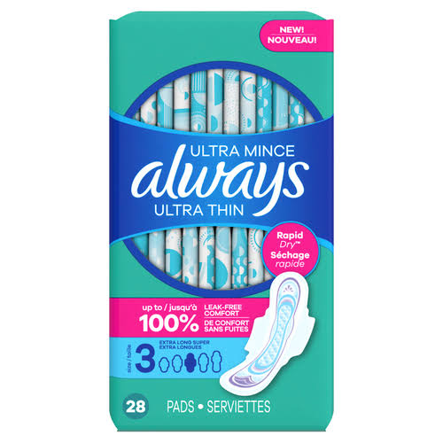 Always Size 3 Ultra Thin Pads - 28 Count - Brookshire's