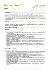 Waiter Resume Samples Qwikresume