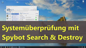 Spyware silently tracks your surfing behaviour to create a marketing profile for you that is transmitted without your knowledge to the compilers and sold to. Systemuberprufung Mit Spybot Search Destroy Youtube