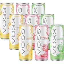 VOSS Lime Mint, Lemon Cucumber, Strawberry Ginger, Flavored Sparkling Water  Variety Pack, 12oz Tall Can (Pack of 9, Total of 108 Fl Oz)