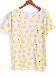 Yellow Short Sleeve Lemon Print T Shirt Yellow Shorts Yellow T Shirt Lemon Shirt