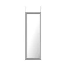The back of the door is a great place to hang a mirror. Mirrorize Canada 42 In X 14 In Silver Framed Over The Door Mirror Full Length Hanging Mirrors Rectangle Large Long Hfm1002 The Home Depot
