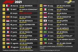 Follow your favorite team and driver's progress with daily updates. La F1 2021 Agrega Imola Y Aplaza El Gp De Australia Y El De China