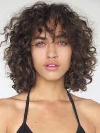 They can look very different depending on your cut and the way of styling. Curly Lob Bangs Curly Hair Styles Short Curly Haircuts Curly Hair Fringe