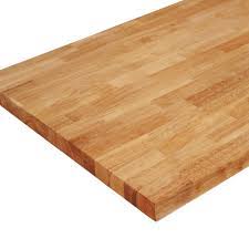 Sparrow Peak 10 Ft Unfinished Natural Straight Butcher Block Rubberwood Kitchen Countertop In The Kitchen Countertops Department At Lowes Com