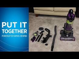 Bissell Power Lifter Pet Upright Vacuum Parts How To Assemble Your Bissell Powerlifter Swivel Rewind Pet Vacuum Cleaner Youtube