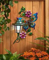 Beautiful Springtime Solar Light Colorful Design Perfect For Outside Parties Solar Garden Decor Patio Wall Art Solar Wall Lights