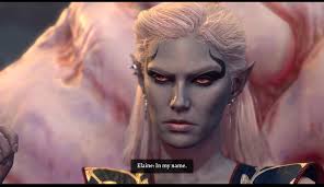 Character's evil expression in Baldur's Gate 3