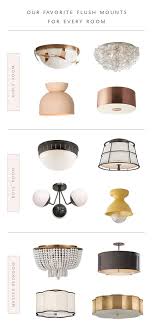 Roundup Our Favorite Flush Mount Lighting For Every Room Coco Kelley Bedroom Light Fixtures Closet Lighting Flush Mount Lighting