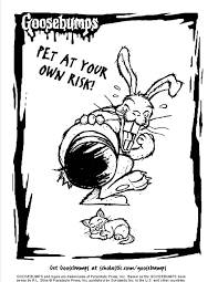 Scholastic Goosebumps Rabbit Coloring Page Coloring Pages Goosebumps Coloring Books