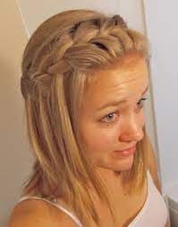 A mini braid is created on the sides along with some curls. Pin By Courtney Kissel On Clothes Hair Things Braids For Medium Length Hair Medium Length Hair Styles Hair Lengths