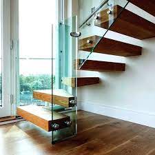 China Thailand Oak Wood Tread Modern Staircase Floating Stairs For Sale China Interior Stair Treads Non Slip Glass Staircases