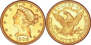 coronet head gold 5 half eagle us coin prices and values