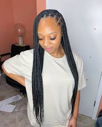 Split the hair into two separate sections. Indys Finest On Instagram My Medium Knotless Are Just As Full As Box Braids Not Thin At All In 2020 Box Braids Hairstyles Braids For Thin Hair Braided Hairstyles