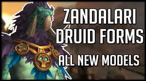 New Zandalari Troll Druid Forms Amazing Moonkin Model Wow Battle For Azeroth