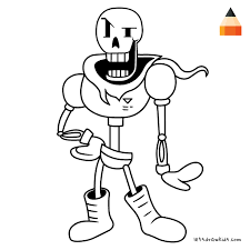 Download transparent undertale sans png for free on pngkey.com. Papyrus Undertale Coloring Pages Sans Coloring Pages Coloring Pages For Kids And Adults