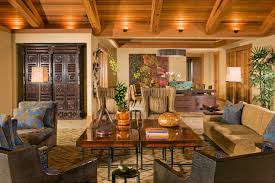 Inspiration for a tropical carpeted, gray floor, vaulted ceiling and wood wall living room remodel in new york with brown walls. Hawaiian Themed Rooms Houzz