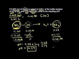 Example Of Calculating The Ph Of A Buffer Solution Using The Henderson Hasselbalch Equation Including The Ph Of The Buffer Buffer Solution Chemistry Solutions