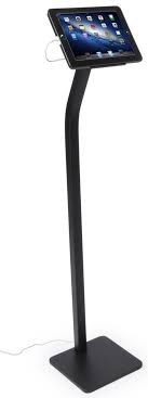 Ipad Floor Stand Locking Enclosure W Exposed Home Integrated Charging Black Ipad Floor Stand Lego Room Decor Display Stand