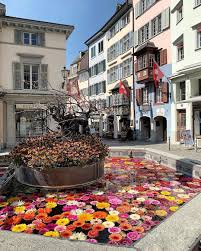 Zurich Tourism Visitzurich Flower Fountain At Munzplatz Zurich Photo Spots Switzerland