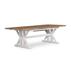 Trestle kitchen & dining room tables : Hart Reclaimed Wood Extending Trestle Dining Table Pottery Barn