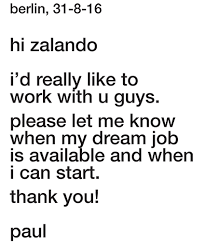 Do you know how to write a cover letter? Zalando Paul Snowden