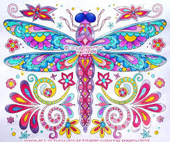 Fuzzy has fun geometric dragonfly coloring pages for preschool and kindergarten, simply symmetrical! Dragonfly By Thaneeya Mcardle Dragonfly Drawing Dragonfly Art Animal Coloring Books