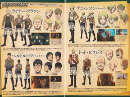 character book from shingeki no kyojin reiner braun bertolt hoover annie leonhardt dot pixi attack on titan attack on titan funny attack on titan anime