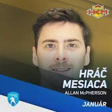 🇨🇦Allan McPherson sa stal podľa Tipsport Liga hráčom mesiaca január celej  súťaže! 👍, V 9 januárových zápasoch strelil kanadský útočník 5 gólov a  pridal 10 asistencií, nebodoval iba v jednom z nich. V ...