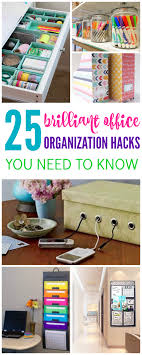 I Have 25 Brilliant Office Organization Hacks You Need To Know Today If You Looking To Get You Organization Hacks Desk Organization Office Office Organization