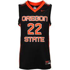 In 1997, the team switched to rounded numbers on the jersey to match the font on the helmets. 22 Oregon State Beavers Black Nike Dri Fit Mens Replica Basketball Jersey Medium Baller Clothes Basketball Jersey Jersey